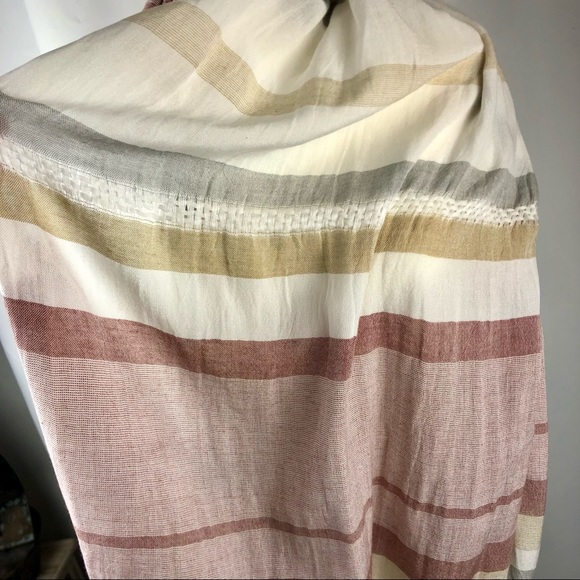 Woven Pashmina & Neutral Striped Scarf Bundle - Picture 9 of 16